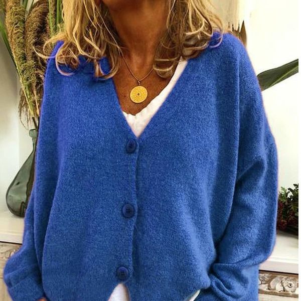 2020 women's casual loose v-neck solid color sweaters cardigan for autumn and women winter clothes, White;black
2020 women's casual loose v-neck solid color sweaters cardigan for autumn and women winter clothes, White;black