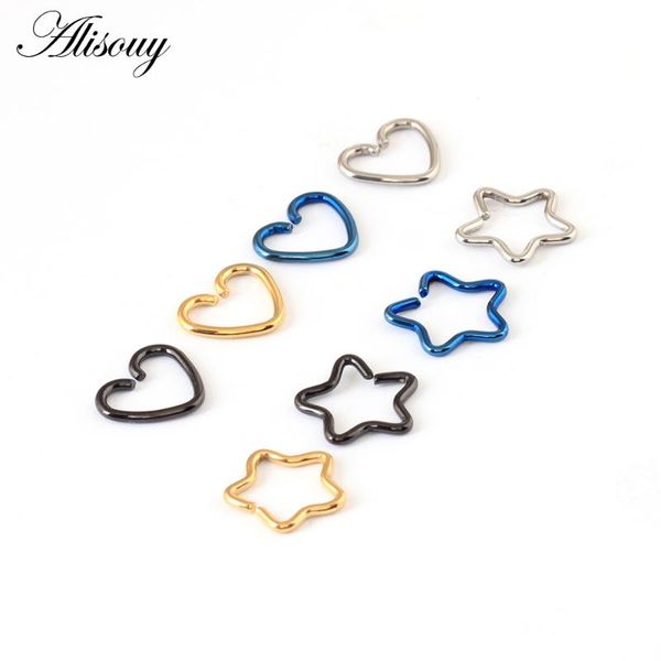 alisouy 1 pair fashion star heart love hoop earrings for women men stainless steel ear jewelry punk hiphop rock jewelry, Golden;silver
alisouy 1 pair fashion star heart love hoop earrings for women men stainless steel ear jewelry punk hiphop rock jewelry, Golden;silver