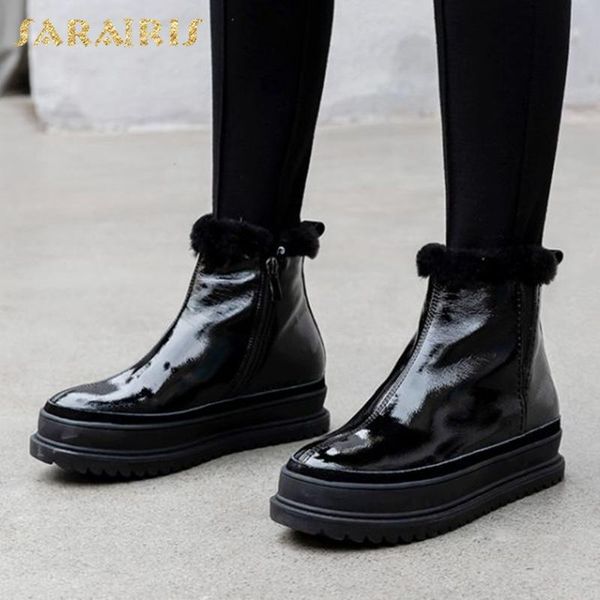 sarairis 2020 fashion shiny snow boots woman shoes platform comfy trendy cool fur wool warm winter booties female, Black
sarairis 2020 fashion shiny snow boots woman shoes platform comfy trendy cool fur wool warm winter booties female, Black