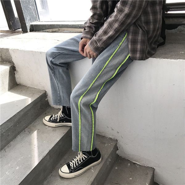 2021 new brim masculinas primavera/inverno nova borda crua webbing de perna reta jeans solto moda jovem ya1z, Blue
2021 new brim masculinas primavera/inverno nova borda crua webbing de perna reta jeans solto moda jovem ya1z, Blue