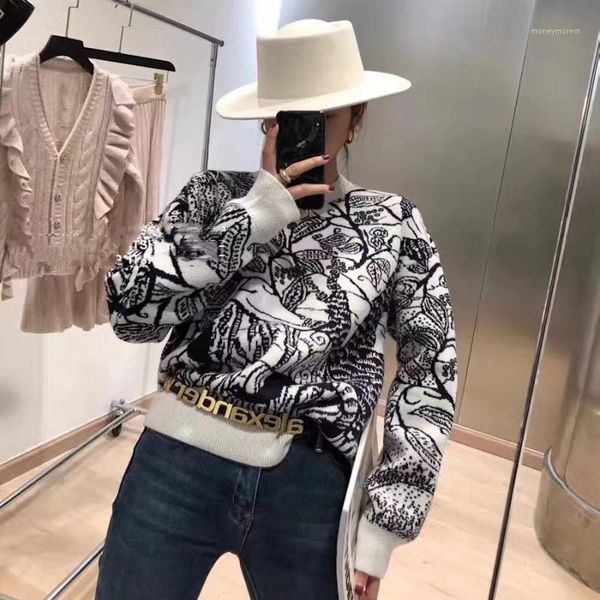 blue and white fantaisie sauvage cashemere jersey winter sweater 2020 runway collection1, White;black
blue and white fantaisie sauvage cashemere jersey winter sweater 2020 runway collection1, White;black