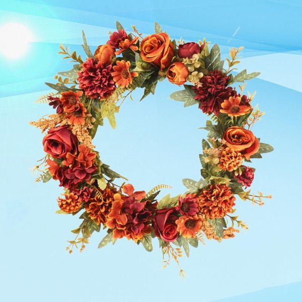 1pc simulated rose wreath wall hanging decor decorative garland artificial wreath pendant
1pc simulated rose wreath wall hanging decor decorative garland artificial wreath pendant