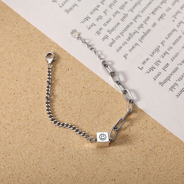 g5z7i small sterling silver braceletbracelet braceletsquare female face bracelet smiling geometry girlfriends korean version simple ins s925, Golden;silver
g5z7i small sterling silver braceletbracelet braceletsquare female face bracelet smiling geometry girlfriends korean version simple ins s925, Golden;silver