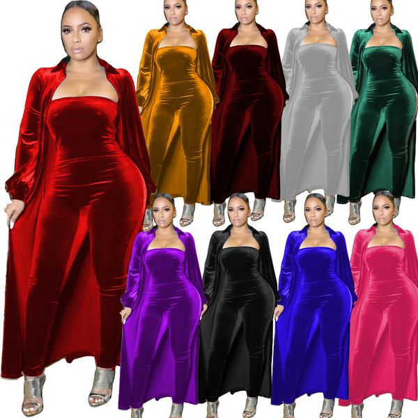 women fashion two piece suits one jumpsuits coats design velour spring fall winter clothing sets, White
women fashion two piece suits one jumpsuits coats design velour spring fall winter clothing sets, White