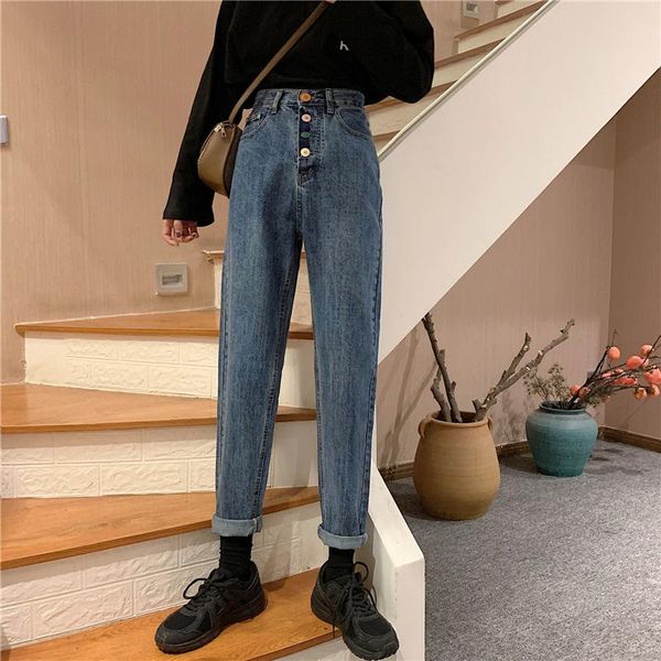 women's jeans women harem pants autumn winter 2021 fashion high waist loose denim casual female streetwear trousers plus size, Blue
women's jeans women harem pants autumn winter 2021 fashion high waist loose denim casual female streetwear trousers plus size, Blue