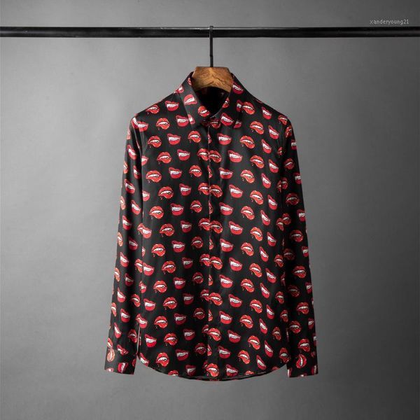 men's casual shirts men shirt luxury red lip printing long sleeve mens allover printed man party 4xl1, White;black
men's casual shirts men shirt luxury red lip printing long sleeve mens allover printed man party 4xl1, White;black
