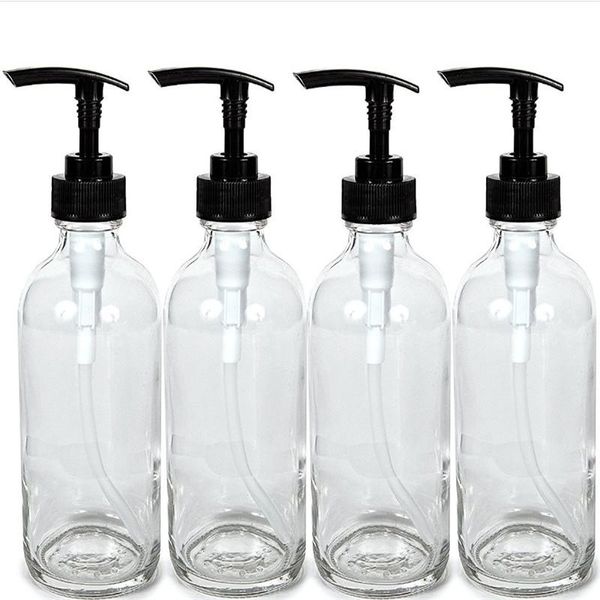 storage bottles & jars 4, large 8 oz empty clear glass with black lotion pumpsfor kitchen bathroom liquid soaps essential oils lotions 250ml
storage bottles & jars 4, large 8 oz empty clear glass with black lotion pumpsfor kitchen bathroom liquid soaps essential oils lotions 250ml