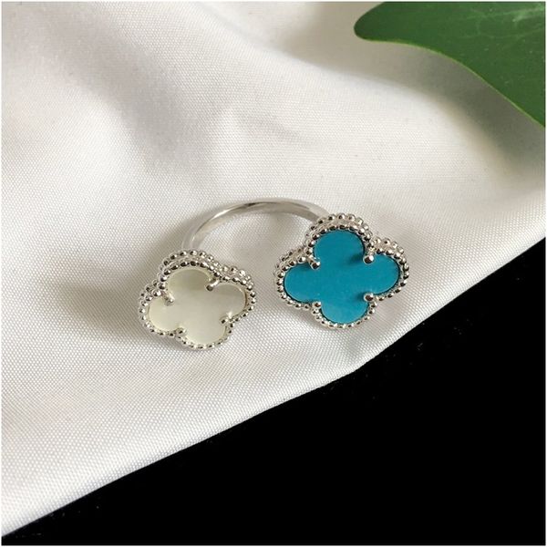 four leaf clover lady silver rings for woman flower rings for women agate shell fashion jewelry for women with boxes wholesale
four leaf clover lady silver rings for woman flower rings for women agate shell fashion jewelry for women with boxes wholesale