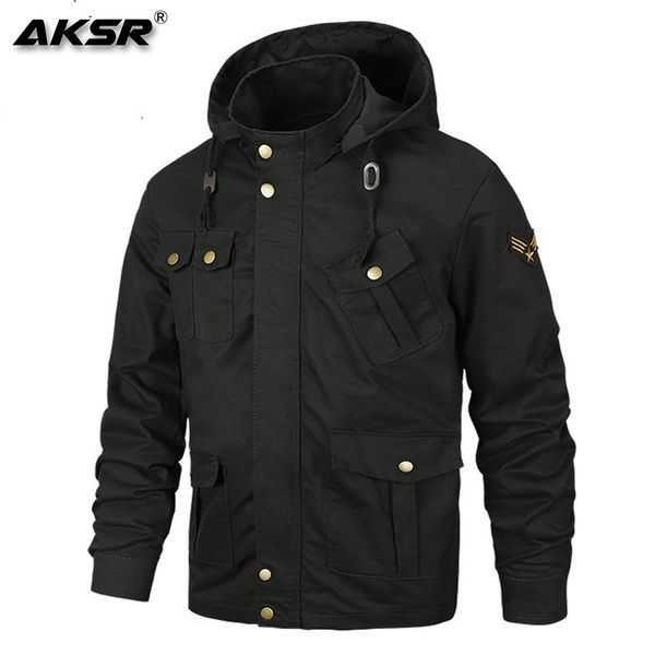 aksr mens autumn winter thermal cotton outerwear men military hooded jacket male plus size jackets coat brand clothing 201118, Black;brown
aksr mens autumn winter thermal cotton outerwear men military hooded jacket male plus size jackets coat brand clothing 201118, Black;brown