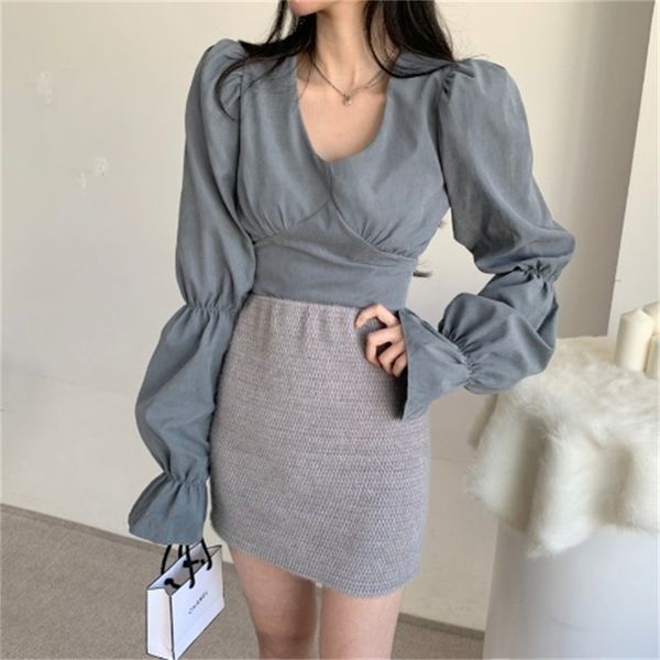 2021 new elegant women's shirts solid u-neck flare sleeves thin waist bow back feminine blouse korean style autumn spring 8goj, White
2021 new elegant women's shirts solid u-neck flare sleeves thin waist bow back feminine blouse korean style autumn spring 8goj, White