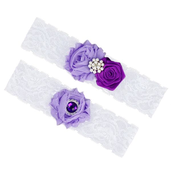 fascinating wedding garter stretchy lace garters belts with violet rhinestone flowers for bride bridesmaid special occasions, Black;white
fascinating wedding garter stretchy lace garters belts with violet rhinestone flowers for bride bridesmaid special occasions, Black;white