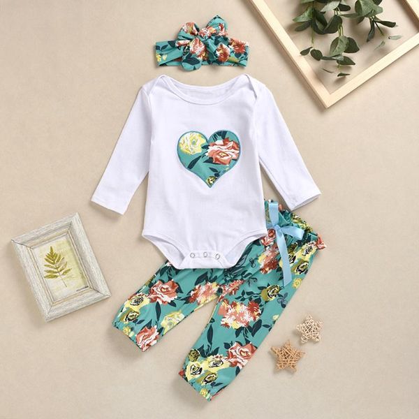 3pcs clothes set autumn baby kids girls cotton round collar flower printing long sleeve rompers hairband bow trousers, White
3pcs clothes set autumn baby kids girls cotton round collar flower printing long sleeve rompers hairband bow trousers, White