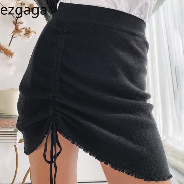 ezgaga mini skirt 2020 high waist drawsting irregular split ruched ruffles female skirt solid slim all-match casual fashion1, Black
ezgaga mini skirt 2020 high waist drawsting irregular split ruched ruffles female skirt solid slim all-match casual fashion1, Black