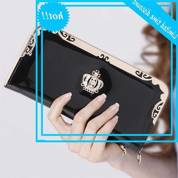 2020 women portfolios crown fashion long leather card holder classic rits women's portfolio, Red;black
2020 women portfolios crown fashion long leather card holder classic rits women's portfolio, Red;black