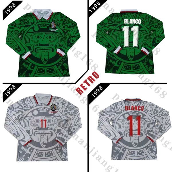 mexico 1998 long sleeve retro edition soccer jersey 1998 world cup soccer shirt mexico blanco h.sanchez soccer vintage football shirt, Black
mexico 1998 long sleeve retro edition soccer jersey 1998 world cup soccer shirt mexico blanco h.sanchez soccer vintage football shirt, Black