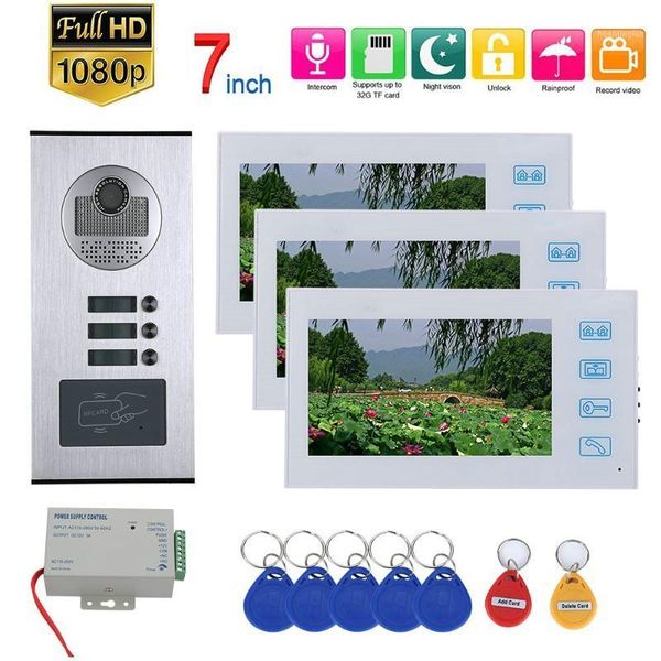 video door phones 7inch record intercom 2/3/6 apartments phone system with rfid hd1080p doorbell waterproof camera1
video door phones 7inch record intercom 2/3/6 apartments phone system with rfid hd1080p doorbell waterproof camera1