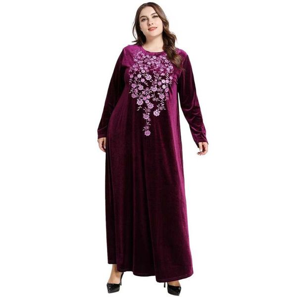 ethnic clothing vintage winter velour maxi long dress women sleeve o neck floral embroidery baju muslim wanita turkish dresses vestidos 4xl, Red
ethnic clothing vintage winter velour maxi long dress women sleeve o neck floral embroidery baju muslim wanita turkish dresses vestidos 4xl, Red