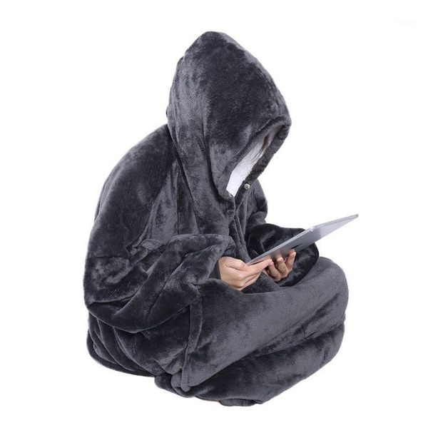 cozy oversized hooded sweatshirt hoodies tv blanket thicken fleece coat pullover1, Black
cozy oversized hooded sweatshirt hoodies tv blanket thicken fleece coat pullover1, Black
