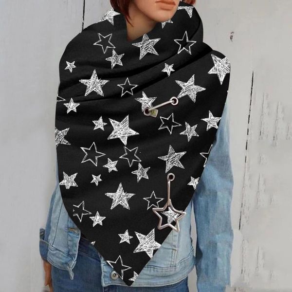 scarves fashion winter women scarf elegant five-pointed star printing bandana button comfortable soft wrap casual warm shawls, Blue;gray
scarves fashion winter women scarf elegant five-pointed star printing bandana button comfortable soft wrap casual warm shawls, Blue;gray