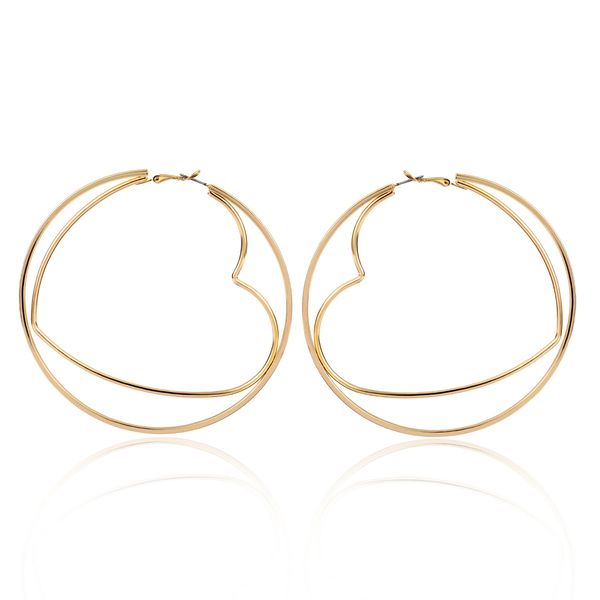 10pairs/lot european geometric large round earring hoop hollow double layer iron stud earring women gold heart ear jewelry accessories, Golden;silver
10pairs/lot european geometric large round earring hoop hollow double layer iron stud earring women gold heart ear jewelry accessories, Golden;silver