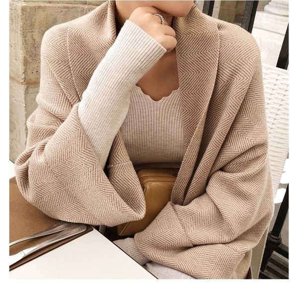 winter elegant shawl coats loose knit cardigan woolen sweater oversized extra soft cardigan knitting coat for women 201111, White;black
winter elegant shawl coats loose knit cardigan woolen sweater oversized extra soft cardigan knitting coat for women 201111, White;black