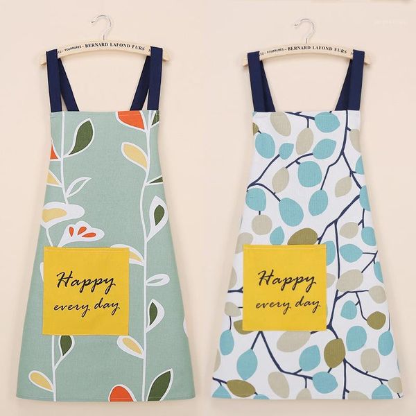 aprons 1pc cotton apron sleeveless waterproof and oilproof hanging neck women's home kitchen cleaning supplies accessories1