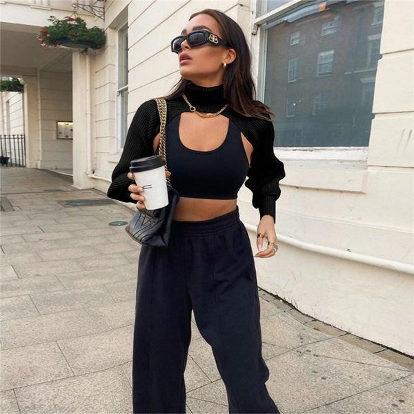 fufucaillm halter turtleneck hollow out ultrashort arc-shaped lantern sleeve women sweater 2021 new knitting outfits streetwear, White;black
fufucaillm halter turtleneck hollow out ultrashort arc-shaped lantern sleeve women sweater 2021 new knitting outfits streetwear, White;black