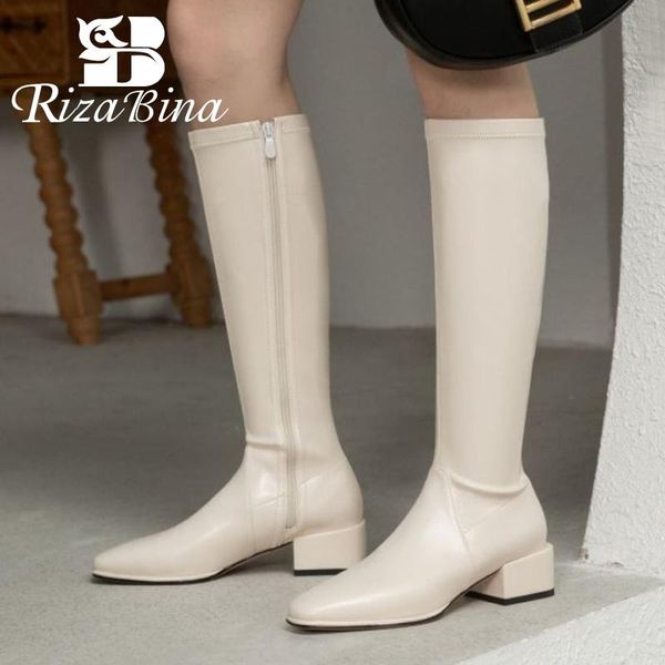 boots rizabina women knee high square heel real leather long fashion cool shoes winter footwear size 34-40, Black
boots rizabina women knee high square heel real leather long fashion cool shoes winter footwear size 34-40, Black