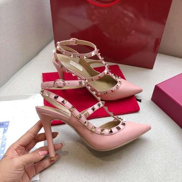 pointed toe rivets leather sandals women thin high heels summer flip flops ladies outdoor slides shoes studs gladiator sandal, Blue
pointed toe rivets leather sandals women thin high heels summer flip flops ladies outdoor slides shoes studs gladiator sandal, Blue