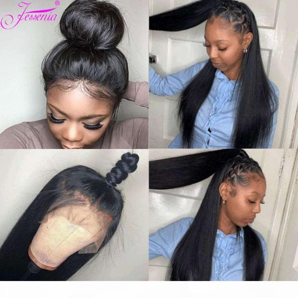 360 full 32inch human hair long straight brazilian virgin remy 4x4 closure wig 150% density 13x4 lace fronatal humain, Black;brown
360 full 32inch human hair long straight brazilian virgin remy 4x4 closure wig 150% density 13x4 lace fronatal humain, Black;brown