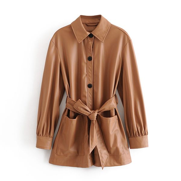 2021 new fall 61933 europe and the united states women's belt imitation leather female shirt, coat xzmt, Black;brown
2021 new fall 61933 europe and the united states women's belt imitation leather female shirt, coat xzmt, Black;brown