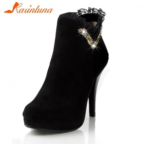 boots fashion brand design autumn winter woman shoes office ladies round toe flock metal decoration splike heels ankel boots1, Black
boots fashion brand design autumn winter woman shoes office ladies round toe flock metal decoration splike heels ankel boots1, Black
