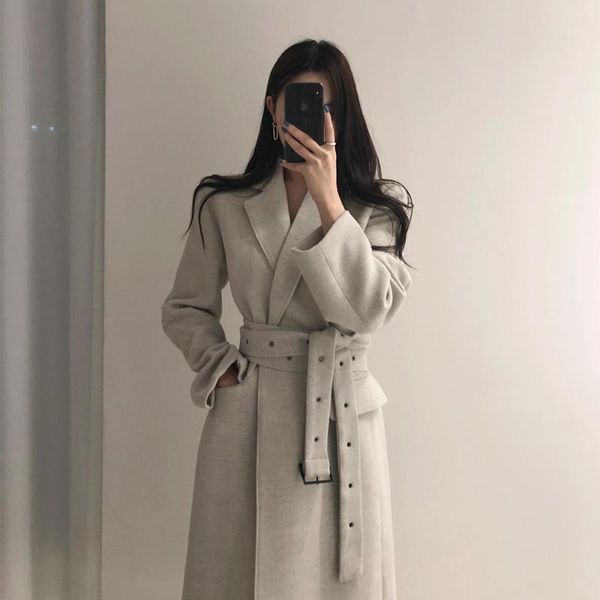 2020 spring woman coats high qulity winter wool long coat with belt office lady fashion lace up coats outerwear1, Black
2020 spring woman coats high qulity winter wool long coat with belt office lady fashion lace up coats outerwear1, Black