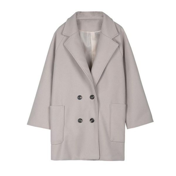 women's wool & blends spring autumn blend coat women long sleeve double breasted jacket casual woolen outwear apricot overcoat abrigo m, Black
women's wool & blends spring autumn blend coat women long sleeve double breasted jacket casual woolen outwear apricot overcoat abrigo m, Black