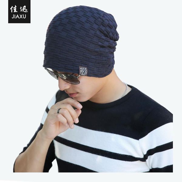winter pasted bear head knitted hat, Blue;gray