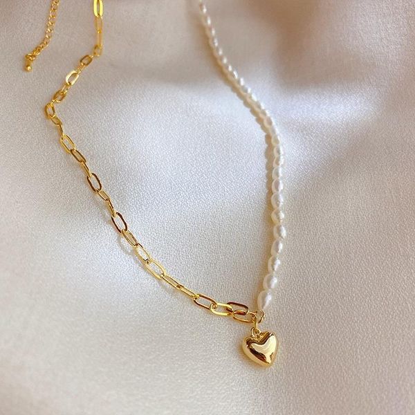chokers fashion chain pearl metal heart choker necklace for women personality jewelry temperament collares gifts, Golden;silver
chokers fashion chain pearl metal heart choker necklace for women personality jewelry temperament collares gifts, Golden;silver