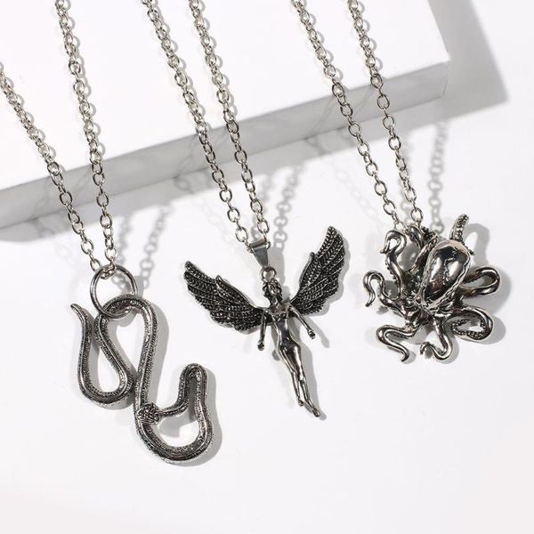 pendant necklaces artilady goth necklace women men statement snake skull punk hip jewelry 2021 drop wholesale, Silver
pendant necklaces artilady goth necklace women men statement snake skull punk hip jewelry 2021 drop wholesale, Silver