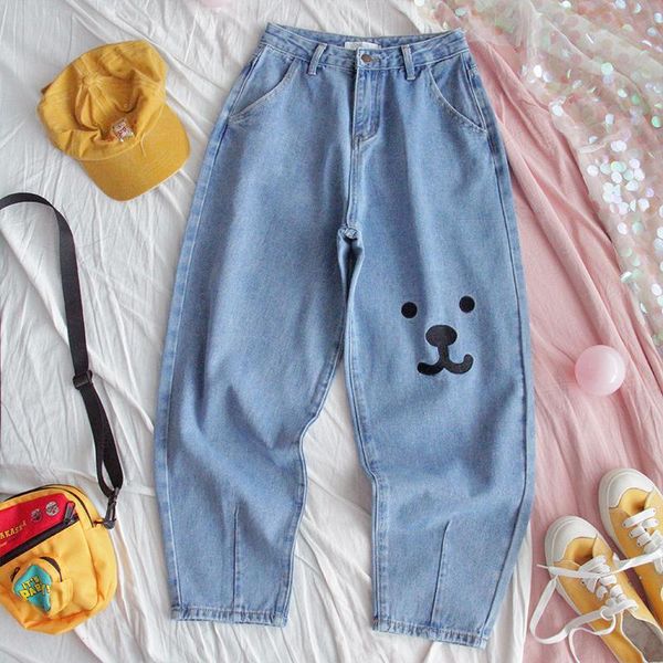 new cute cartoon anime girls trouser wild casual trousers soft sister loose student sweet spring autumn japanese new women jeans, Blue
new cute cartoon anime girls trouser wild casual trousers soft sister loose student sweet spring autumn japanese new women jeans, Blue
