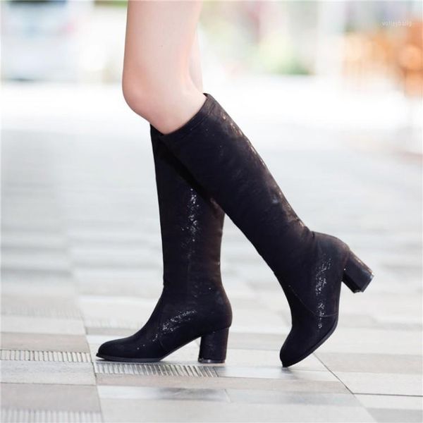 oversized long barrel over knee, thin boot, pointed thick middle heel, high barrel boot1, Black
oversized long barrel over knee, thin boot, pointed thick middle heel, high barrel boot1, Black