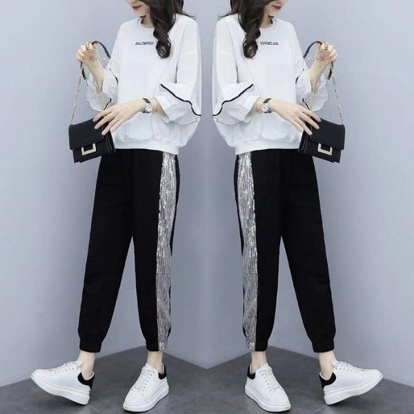 pwywp big size leisure sports suit large leisure fashionwomen's new summer loose and thin fashionage fashion piece two reduction suit f, Gray
pwywp big size leisure sports suit large leisure fashionwomen's new summer loose and thin fashionage fashion piece two reduction suit f, Gray