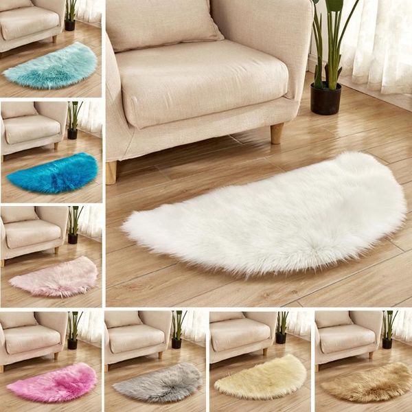 fashion semicircle artificial wool sheepskin hairy carpet faux mat seat pad fur plain fluffy soft area rug tapetes 45x90cm
fashion semicircle artificial wool sheepskin hairy carpet faux mat seat pad fur plain fluffy soft area rug tapetes 45x90cm