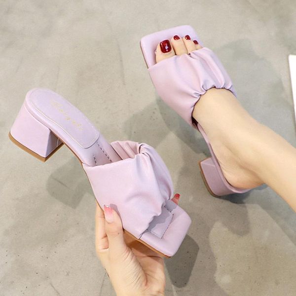 net celebrity pleated solid slingback women sandals thick high heels shoes women slippers slip on open toe femmes sandalias 2020, Black
net celebrity pleated solid slingback women sandals thick high heels shoes women slippers slip on open toe femmes sandalias 2020, Black