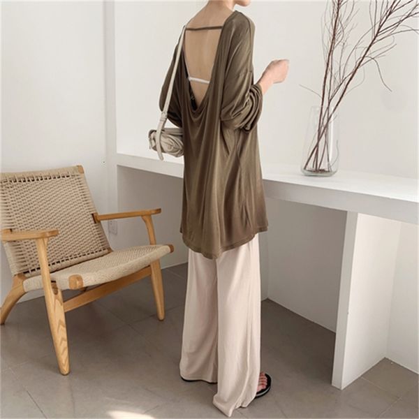 2021 new large-sized matching assemblies of solid women's back-neck split hem loose wide leg ensemble korean style spring fall dhvw, Gray
2021 new large-sized matching assemblies of solid women's back-neck split hem loose wide leg ensemble korean style spring fall dhvw, Gray