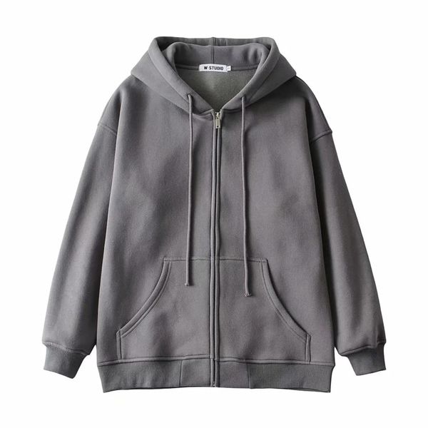 2021 new thickened loose sweater fashionable women's wear mid long zipper hooded coat in autumn and winter varv, Black
2021 new thickened loose sweater fashionable women's wear mid long zipper hooded coat in autumn and winter varv, Black