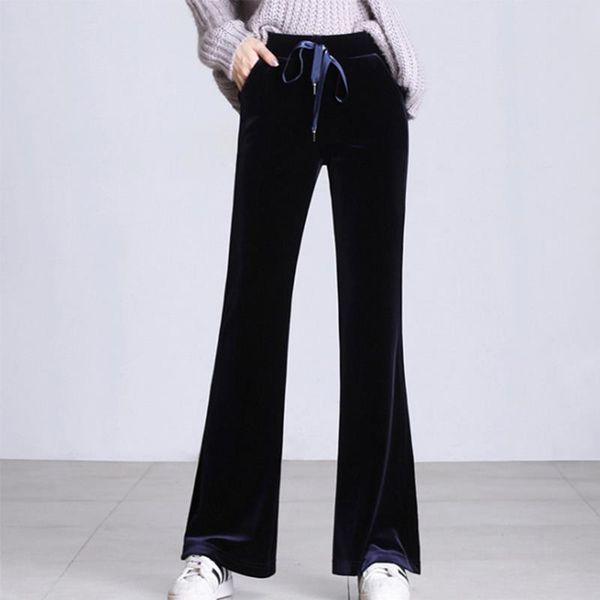 autumn velvet flare pants for women 2018 winter new casual loose wide leg pants and ladies office work pleuche long trousers, Black;white
autumn velvet flare pants for women 2018 winter new casual loose wide leg pants and ladies office work pleuche long trousers, Black;white