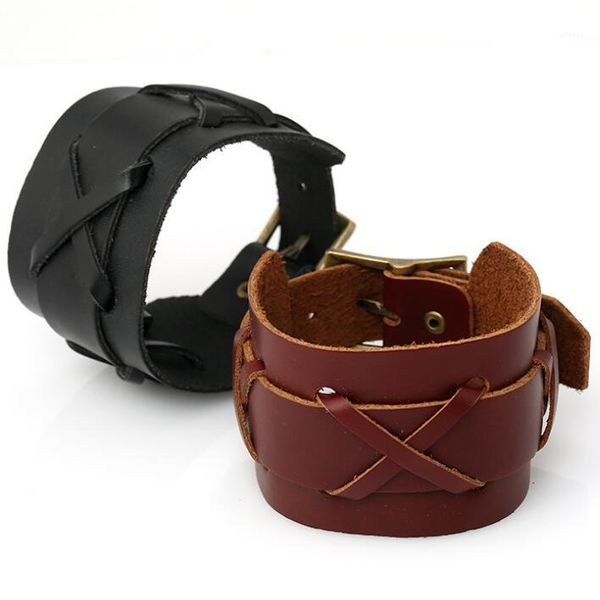 vintage retro men women bracelet belt ethnic wide leather braid cuff handmade charm bangle wrap wristbands biker fashion jewelry1, White
vintage retro men women bracelet belt ethnic wide leather braid cuff handmade charm bangle wrap wristbands biker fashion jewelry1, White
