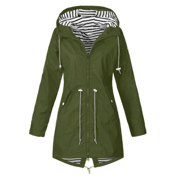 coat women solid rain jacket outdoor plus size waterproof hooded windproof loose coat manteau veste femme chaquetas mujer 2021, Black;brown
coat women solid rain jacket outdoor plus size waterproof hooded windproof loose coat manteau veste femme chaquetas mujer 2021, Black;brown