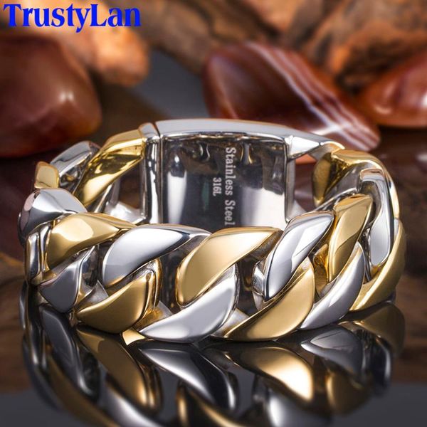 trustylan 23mm широкий толстые цепи твердые золотой нержавеющей стали мужчины браслет байкер ювелирные изделия friendship мужские браслеты б, Black
trustylan 23mm широкий толстые цепи твердые золотой нержавеющей стали мужчины браслет байкер ювелирные изделия friendship мужские браслеты б, Black