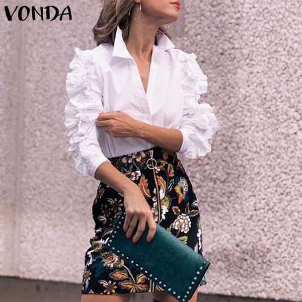 women's blouses & shirts vonda 5xl casual turn-down collar women ruffle long sleeve 2021 spring summer ladies office blusas plus size1, White
women's blouses & shirts vonda 5xl casual turn-down collar women ruffle long sleeve 2021 spring summer ladies office blusas plus size1, White