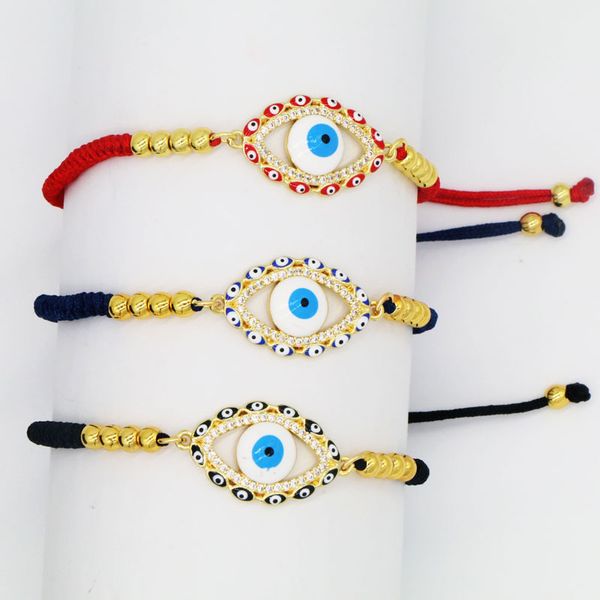 handmade woven black blue red evil eye charm bracelet popular slide cord bracelets, Golden;silver
handmade woven black blue red evil eye charm bracelet popular slide cord bracelets, Golden;silver